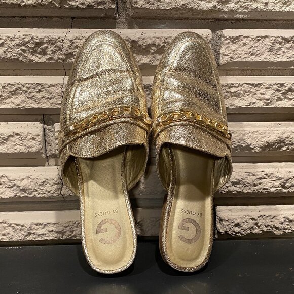 G By Guess gold flat mules - Picture 2 of 12